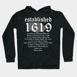 Project 1619 Established American Map Vintage Black History Hoodie